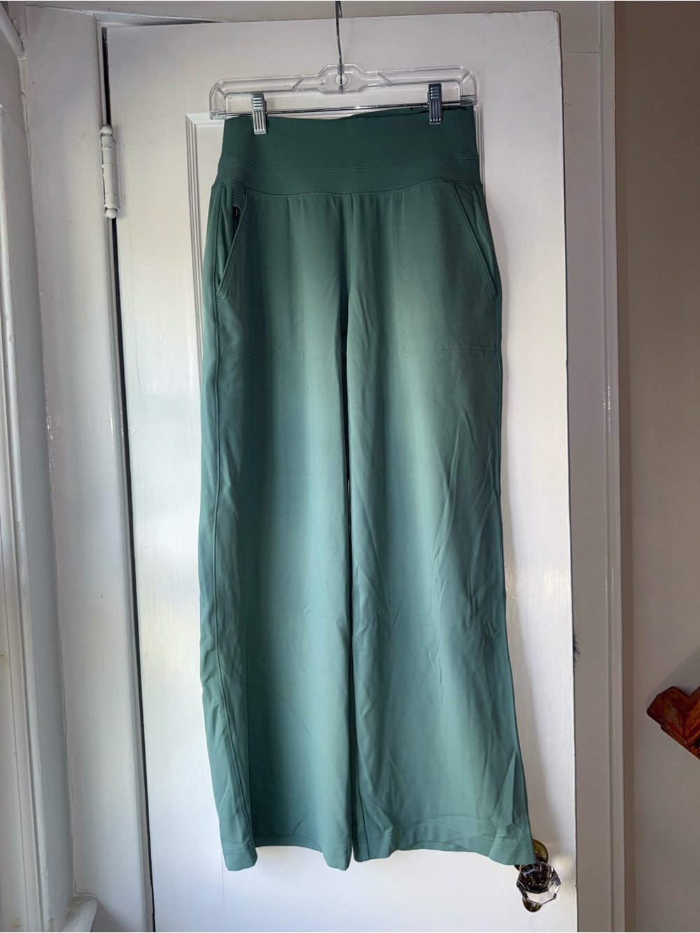 Athleta Venice High Rise Wide-Leg Pull-On Pants in Teal